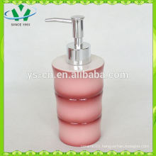 red bamboo ceramic lotion dispenser for bathroom set, bathroom accessories